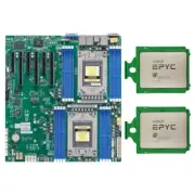 SuperMicro H12DSI-N6 Server Motherboard + 2x AMD EPYC 7B12 CPU Processor Combos