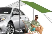 Portable Outdoor Camping Car Travel Tent Car Tailgate Shade Awning Canopy-Green