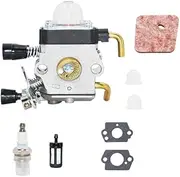 FS55 Carburetor Replacement for STHIL FS45 HS45 FS38 HL45 KM55R FS55RC C1Q-S97 Carburetor for ZAMA STIHL String Trimmer Weed Eater Parts with Fuel Line Kit c1q-s186 FS85 FS80R FS85R FS85T FS85RX