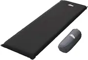Weisshorn Single Camping Air Mattress, Self Inflating Blow Up Mattresses Bed Sleeping Pad Mat Outdoor Tent Caravan Road Trip Travel Hiking Gear, with Carry Bag Water Resistant Black