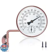 4 Inch Outdoor Thermometer, Outside Decorative Thermometer for Patio, Window,