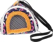 Guinea Pig Carrier Bag Portable Canvas Travel Pouch for Animals with Mesh Window Shoulder Straps Breathable Design for Hamsters Mice and Ferrets