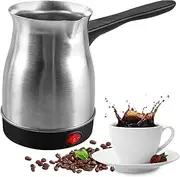 Vegena Espresso Maker Induction, 0.8 L Turkish Coffee Pot, Electric Turkish Coffee Machine, Espresso Maker Camping Electric Coffee Pot for Home, Office, Mocha & Tea, Travel