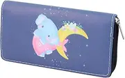 [SAFIGLE] Elephant Pattern Long Wallet Clutch for Women Stylish Pu Leather Purse for Birthday Party