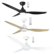 52" Avoca Smart WIFI DC Ceiling Fan Black, White/Oak, White with Light MADC1333 Martec Lighting
