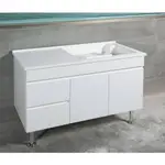 120CM人造石洗衣槽活動式洗衣板發泡板鋁腳型浴櫃