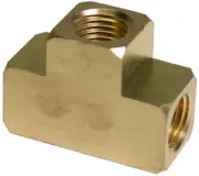 (Ships Fast) 1/8" NPT Female Threaded Tee Brass High Pressure Pipe T Fitting