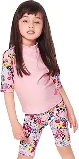 [Julysand] Girls' Rashguard Set Two Pieces Swimsuit UV Sun Protection Suit Swimwear