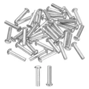 50Pcs Brazier Head Solid Aluminum Rivets, M3 x 14mm Tubular Rivets
