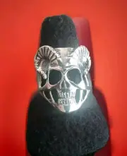 Erick's Sterling Silver Hornet Skull Ring Size 10.5 Taxco.925