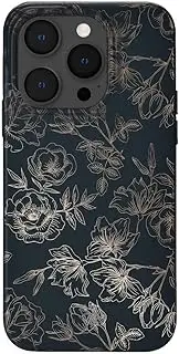 VELVET CAVIAR for iPhone 14 Pro Case Floral - Compatible with MagSafe - 10ft Drop Tested - Grey, Rose Gold Flowers