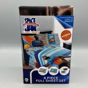 Space Jam: A New Legacy 4 Piece Full Sheet Set Lebron Bugs Taz Sylvester