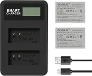2 pcs 1200 mAh NB-10L NB10L Battery with LCD Dual Charger Battery Charger for Canon NB-10L NB10L NB 10L G1X G15 G16 SX40HS SX50HS SX60HS SX40 SX50 SX60 HS Camera (2 pcs Battery with Charger)