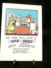 Cat's Meow Funny Birthday Card-New #2389