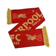Liverpool FC Unisex Adult Knitted Jacquard Scarf Red/Gold One Size