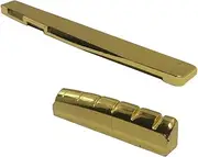 1 Set Brass Acoustic Guitar Saddle&Nut Slotted for 6 String Folk Guitar