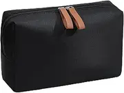 Tidynook Makeup Bag, Large Opening and Closing Design, A Must-Have for Travel, Reasonable Partition, Portability, Durable Material(Black (red in),L)