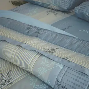 絲薇諾 MIT精梳純棉 上野之森-夏風 雙人加大6尺 薄床包鋪棉被套組