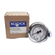 Noshok 20-120-30 PSI/KPA Dry Pressure Gauge, 30 PSI/ 200 kPa, 2in, 1/4 NPT