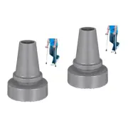 2 Pack Non-slip Rubber Pad Travel Anti Crutches Tips Walking Stick