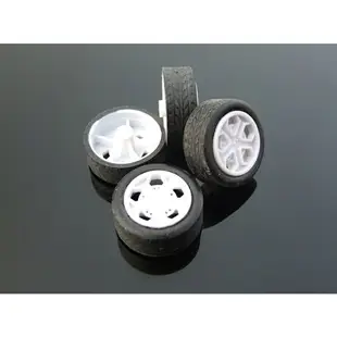 【優選百貨】222A細白輪 鏤空橡膠小車輪胎 五幅玩具車輪 橡膠車輪 輪子 模型[DIY]