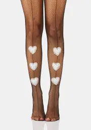 Heart Zone Fishnet Tights