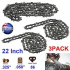 3x Chainsaw Saw Chain 22" Inch Bar 86DL 325 058 For BAUMR-AG SX75 MTM 62SX 72SX