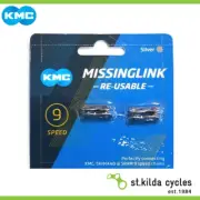 KMC Bike Connecting Chain Links - 9 Speed - 1/2" X 11/128" - Card of 2 - Silver