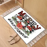 Christmas Dwarf Woven Washable Rectangular Floor Mat Floor Rug Kitchen Carpets for Home Bedroom