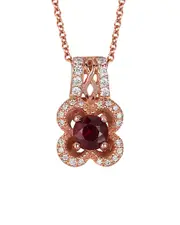 Le Vian 14K Rose Gold 0.65 ct. tw. Diamond & Ruby Pendant Necklace