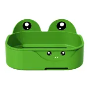 1/2x Frog Soap Holder Wall Mounted Soap Dish Self-draining Bar Soap Dish Holder