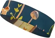 [FHESDCW] Mushroom Moon and Stars Headbands for Women & Men Sports Headband, Fits All Head Sizes, Ultra Absorbent & Non-Slip Sweatband for Running, Yoga, Gym
