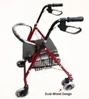 6-Wheel Senior's Foldable Rollator Mobility Walker Walking Frame with Seat
