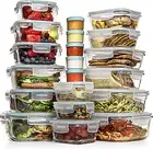 Food Storage Containers with Lids-Meal Prep Airtight Bento Boxes BPA-Free 35 Pcs