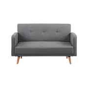 Picasso 2 Seater Fabric Sofa Lounge Couch Dark Grey