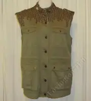 BEAUTIFUL SASS&BIDE ARMY GREEN SLEEVELESS JACKET AUS/UK 12 USA 8 "KYOTO DREAMER"