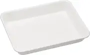 Nodahoro VA-24W Enameled Bat, Heat Resistant, 8.1 x 6.3 x 1.2 inches (20.5 x 16.0 x 3.0 cm), Tray, Cooking, Made in Japan, Cabinet, White