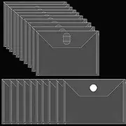 20PCS Plastic Storage Envelopes 7x5inch Pocket Folder for Dies&Stamp Storage Collection Clear Stamp and Storage Paper Holder Bags Die Storage Pockets Scrapbooking Storage Envelopes for DIY Card Making
