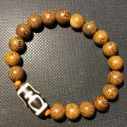 Magic Tibetan Old Agate Precious Bottle Totem dZi Bead bracelet 12*25mm C2049