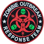 [TS Tactical Store] Zombie Outbreak Response Team | 3D PVC Scratch Hook & Loop Patch | Military Tactical Patch for Military Backpack | Airsoft, Flag, Brooch, Outdoor, Crossfit, Survival, Zombie