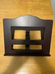 wooden book stand holder 13 3/4 inch by 11 3/4 inch. Adjustable Height.