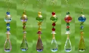 Colorful Crystal Quality Acrylic Ornament with Hanger Hook 7 Inches Long