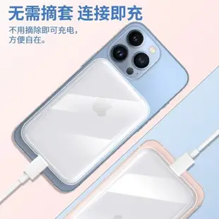 適用蘋果magsafe外接電池保護套apple磁吸式無線充電寶保護殼透明iphone15ProMax充電器電源配件13官方14軟