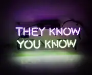 14"x8" They Know You Know Neon Sign Acrylic Light Lamp Handcraft Artwork ZS1560