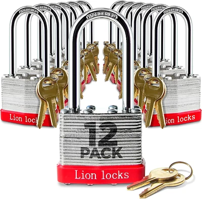 Hardened Steel Padlock Keyed Alike Pick Resistant Long Short FREE SHIPPING NEW