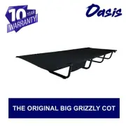 Big Grizzly Cot - Portable Heavy Duty Oversize Compact Cot with Side Pocket