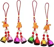 Amosfun 4pcs Snake Bells Decorative Wind Chimes for Outdoor Home Versatile Hanging Ornaments for Doors Windows Classrooms Unique Festive Decor with Artistic Flair