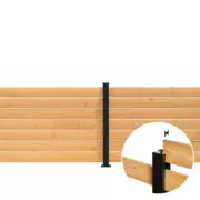HOFT Railing Line Post+Hardware Kit Aluminum Easy-Slide System Painted Black
