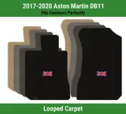 Lloyd Classic Loop Front Carpet Mats for '17-20 Aston Martin DB11 w/British Flag (for: Aston Martin)