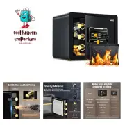 Home Safe Box with Fireproof Waterproof Money Safe Bag, 1.2 Cuft Security Saf...